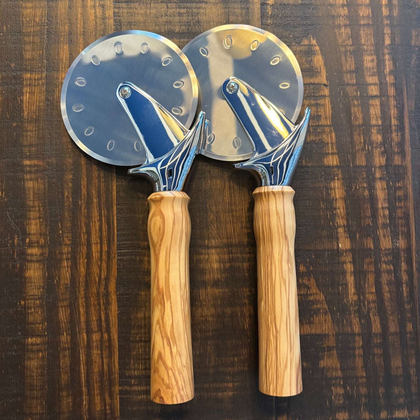 Premium Wood Handle Pizza Cutter