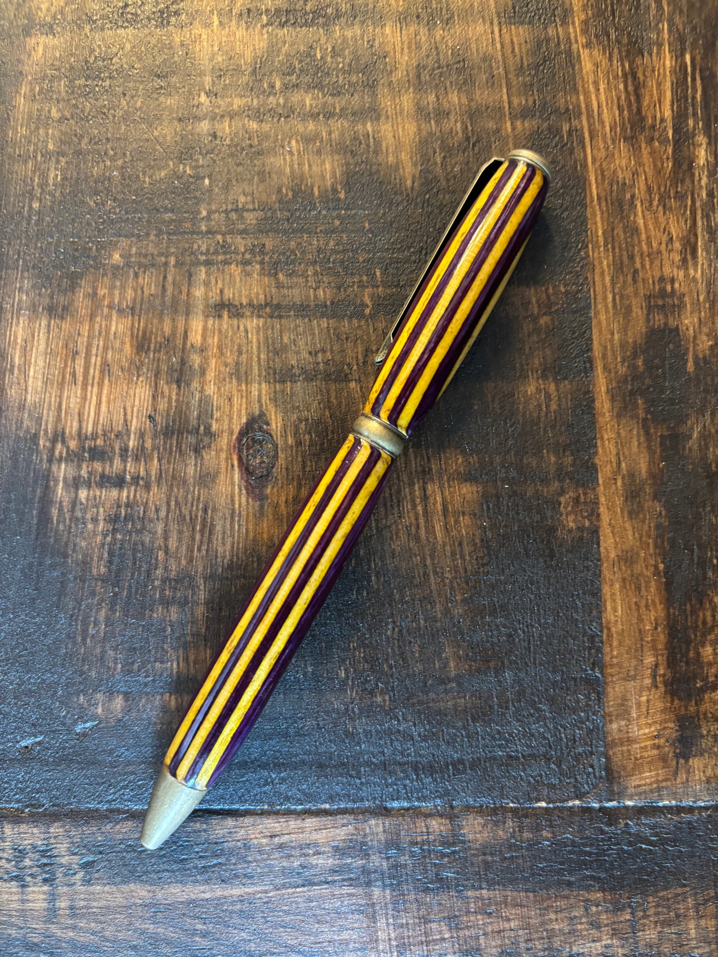 Purple and Yellow Slim Style Pen