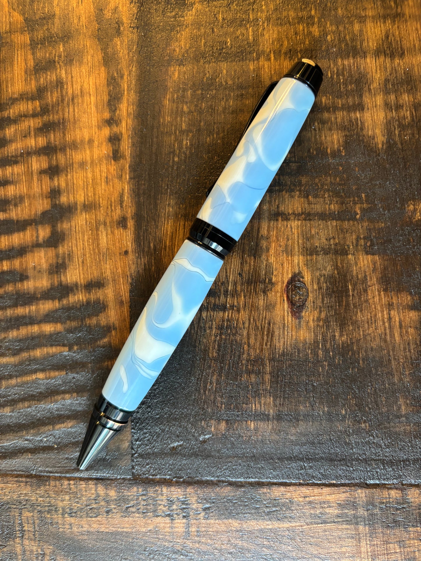 Custom Tarheel Blue Acrylic Premier Cigar Pen