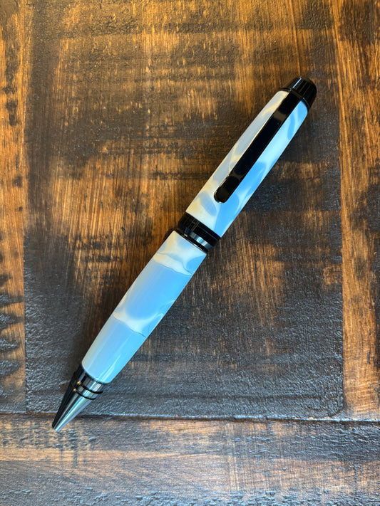 Custom Tarheel Blue Acrylic Premier Cigar Pen