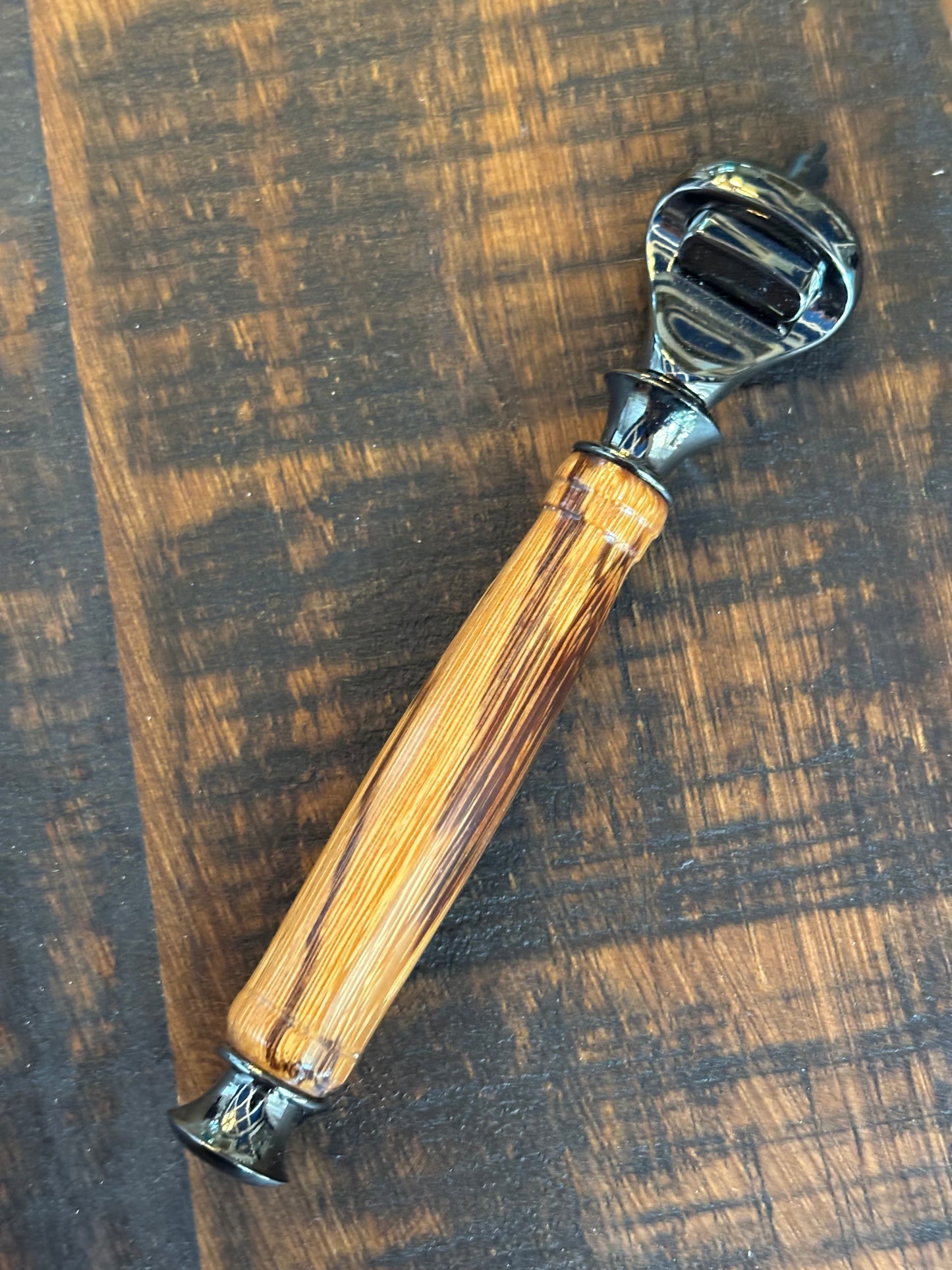 Custom Wood Handle Fusion Razor