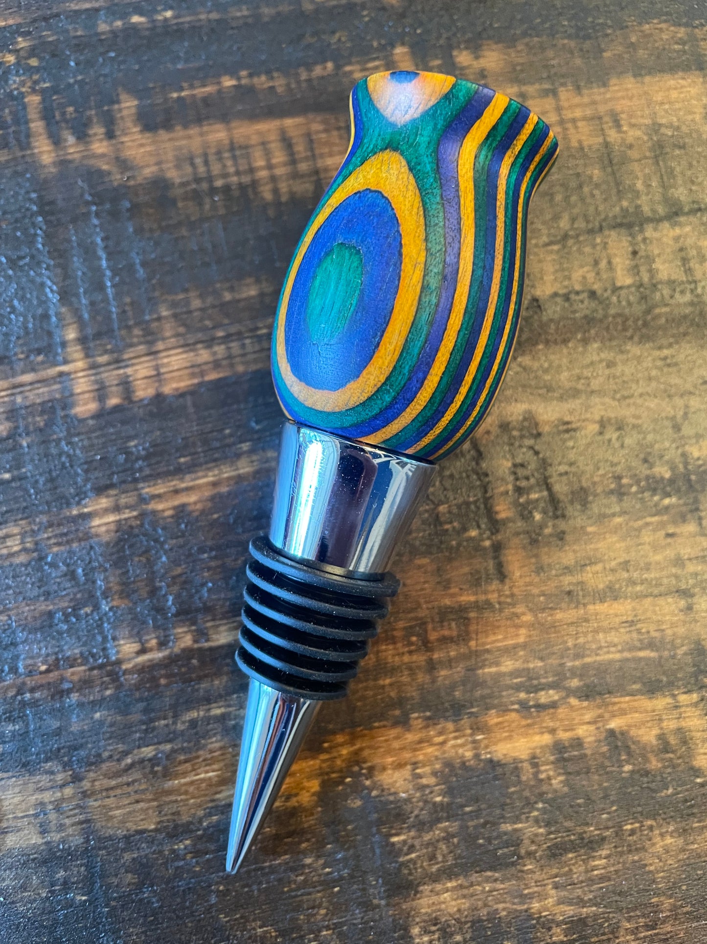 Colored Wood Bottle Stopper