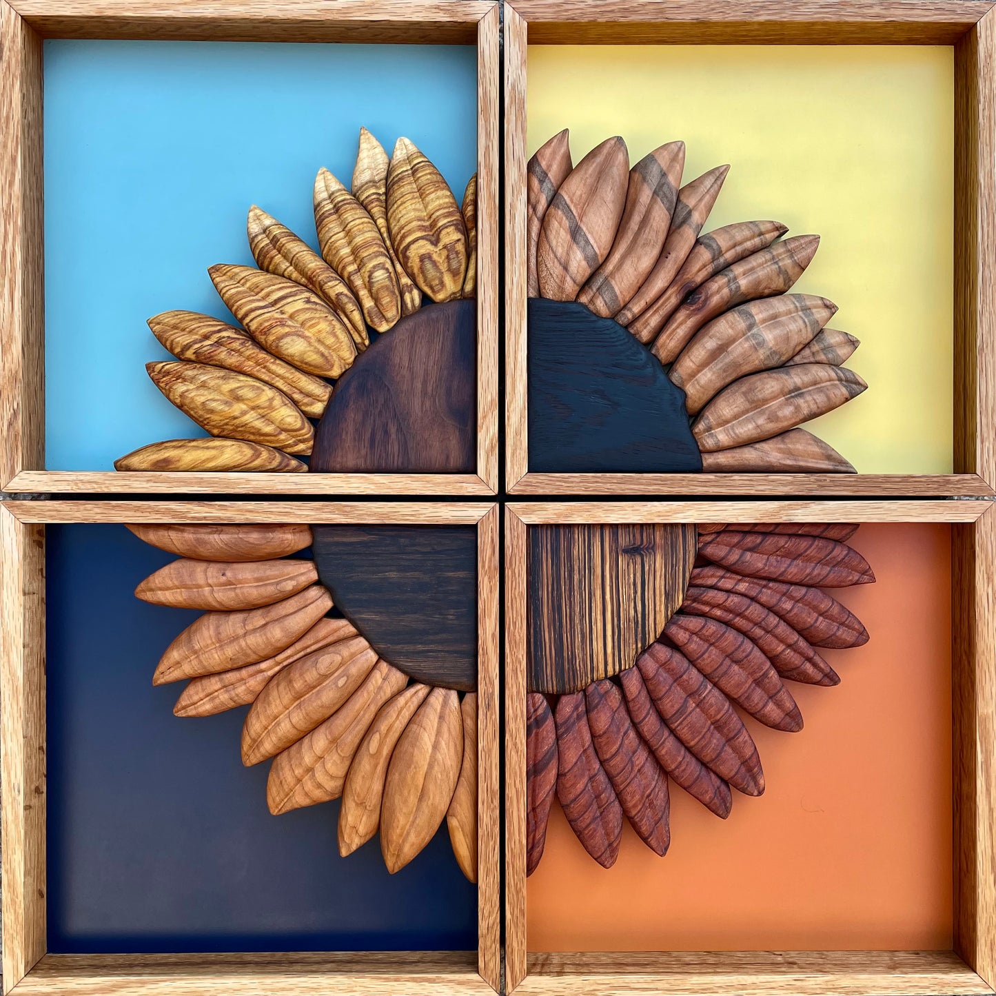 “Changing Blooms” Wood Wall Art