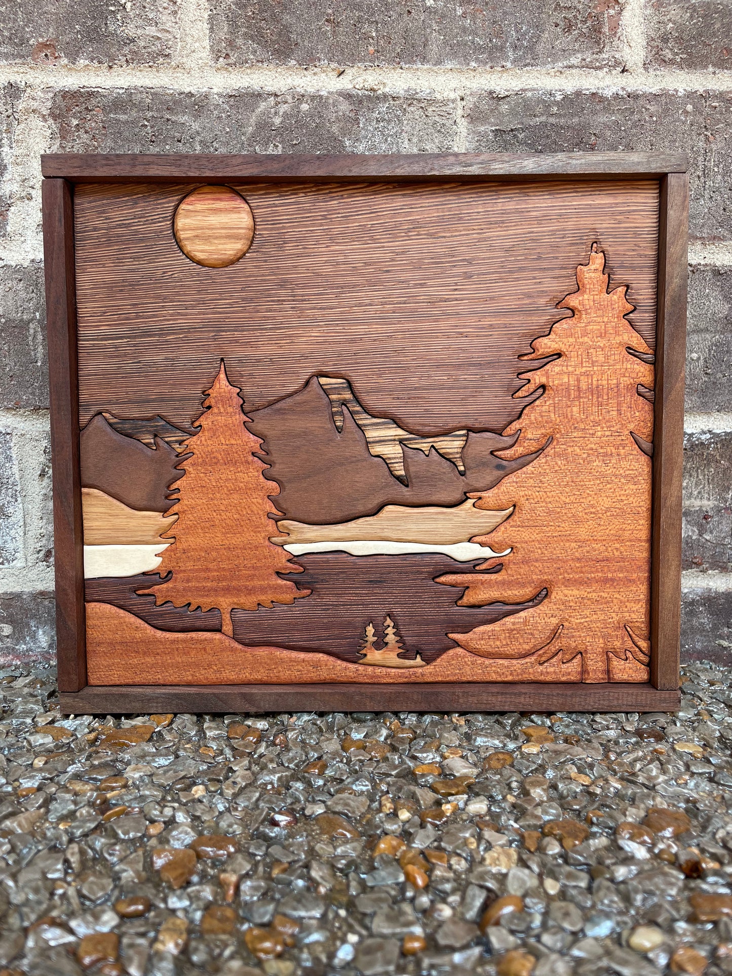 Wood Wall Art - "Unshaken" Wenge Sky