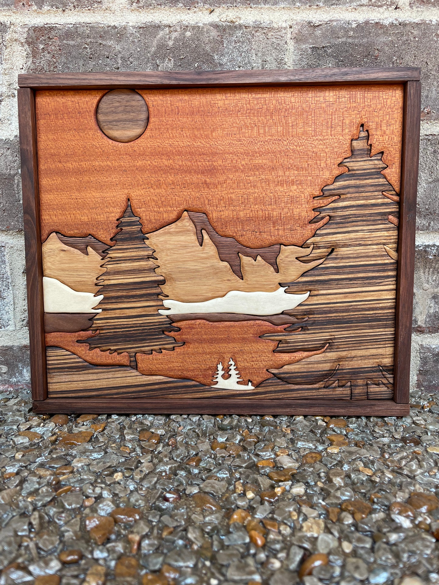 Wood Wall Art - "Unshaken" Mahogany Sky