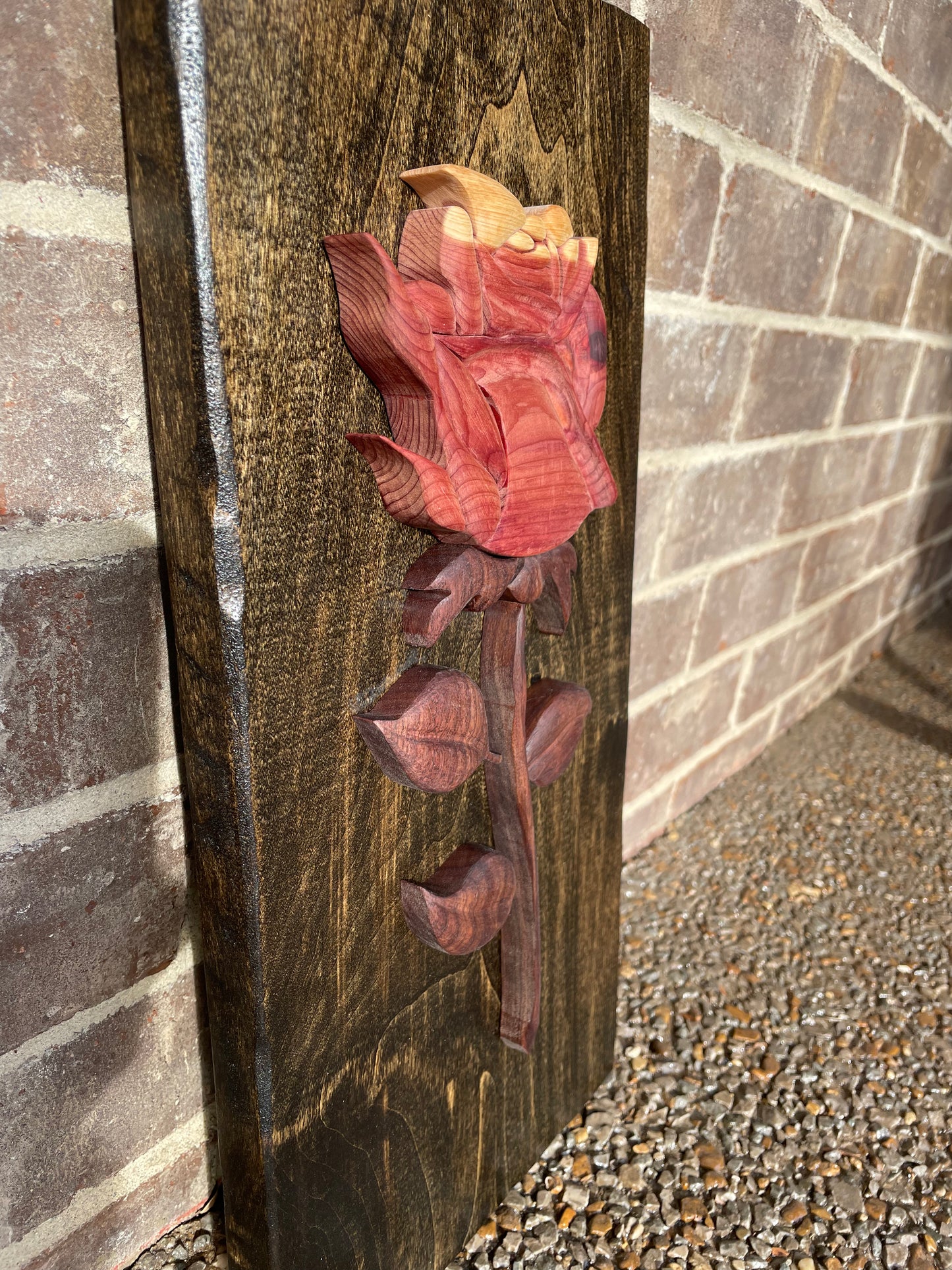 Handmade Wood Wall Art - “Moonlight Bloom”