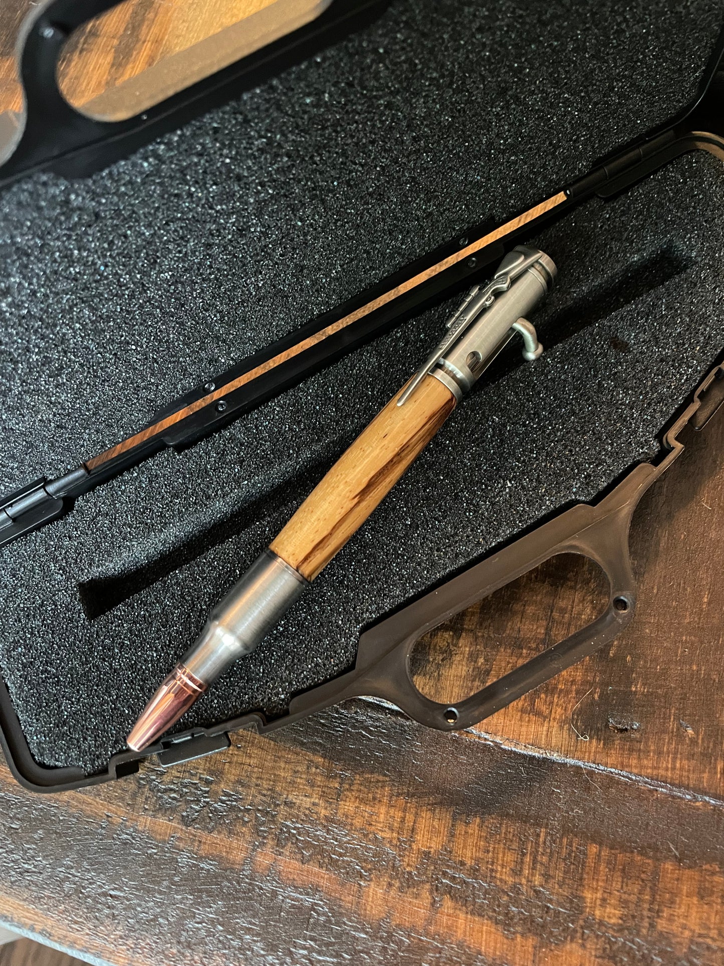 Handmade Bolt Action Pen with Rifle Case