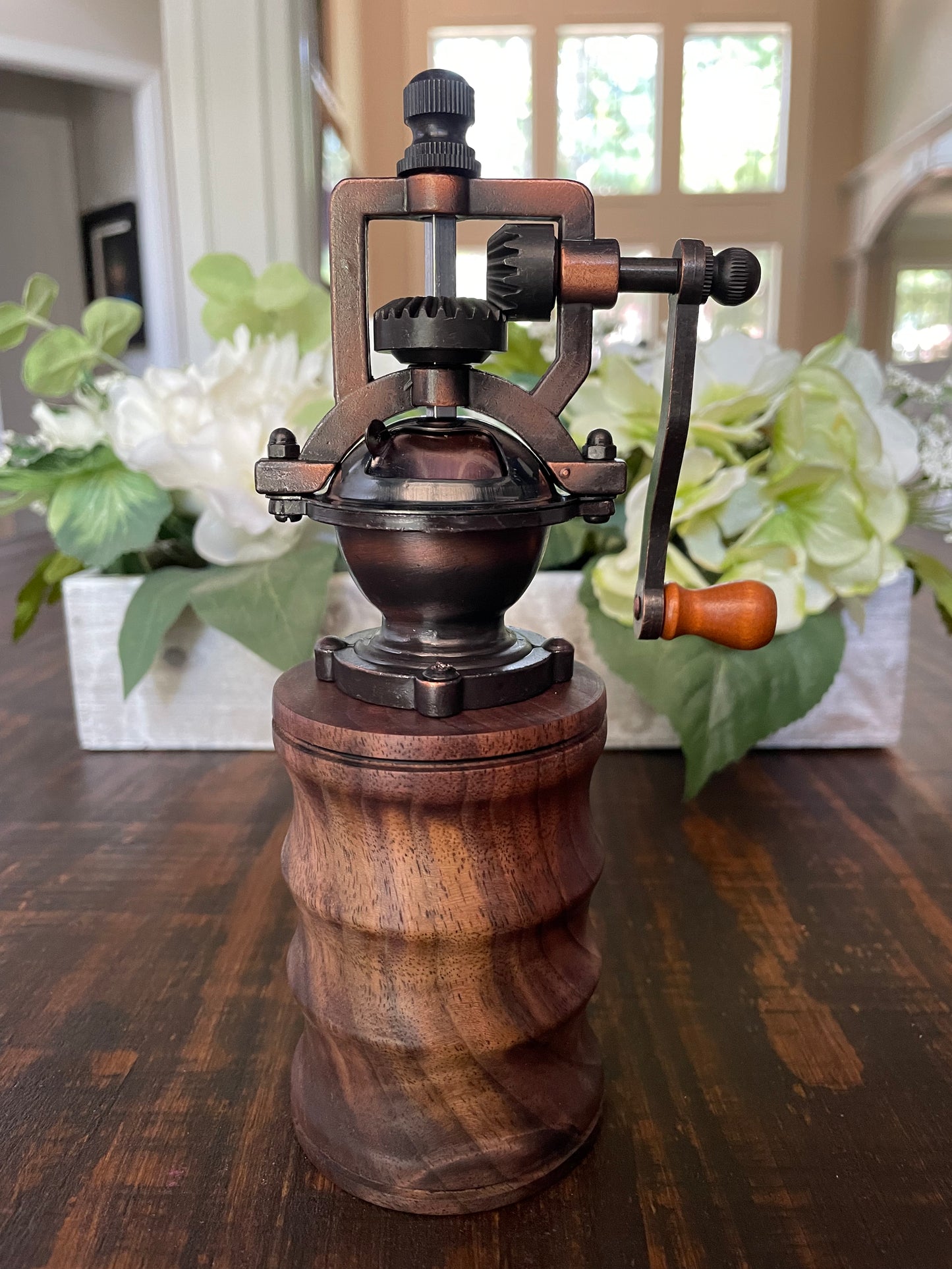 Claro Walnut Antique Style Pepper or Salt Grinder