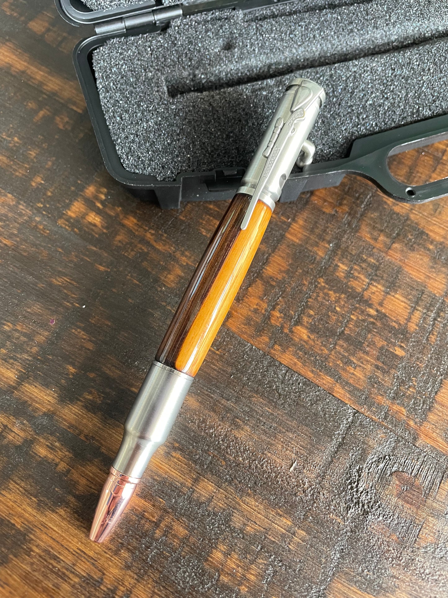 Handmade Bolt Action Pen with Rifle Case