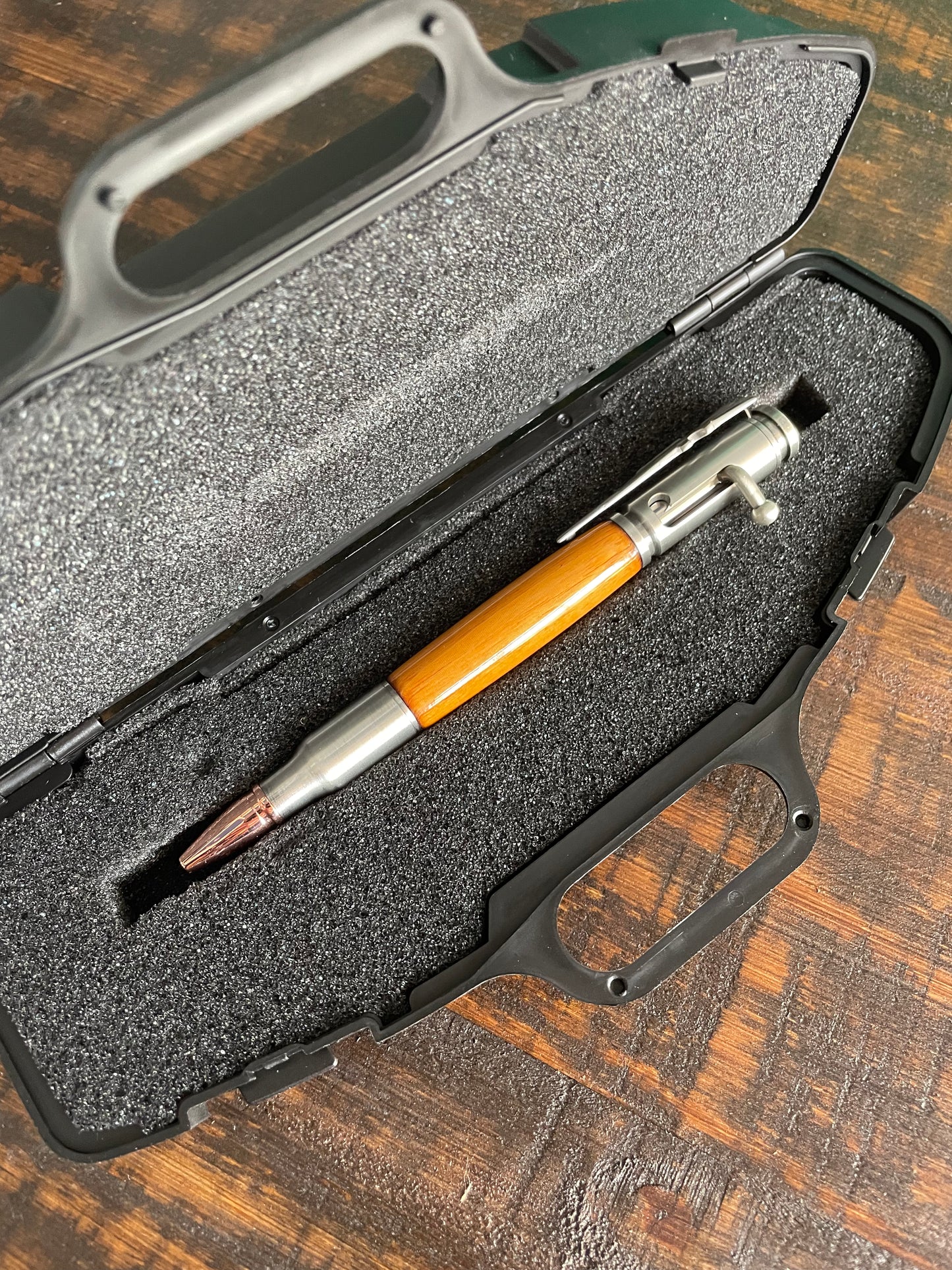 Handmade Bolt Action Pen with Rifle Case