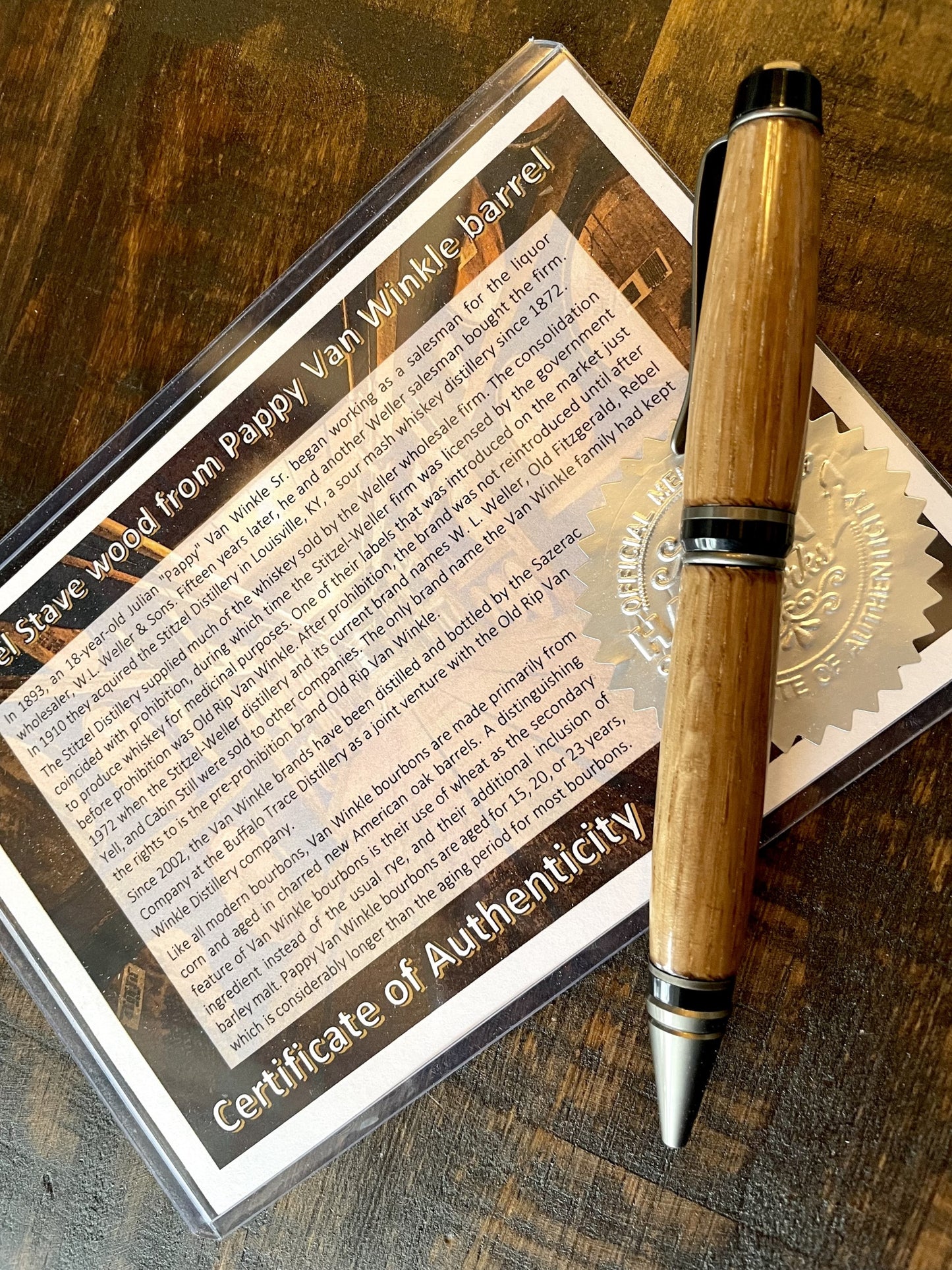 Rare Pappy Van Winkle Bourbon Barrel Pen