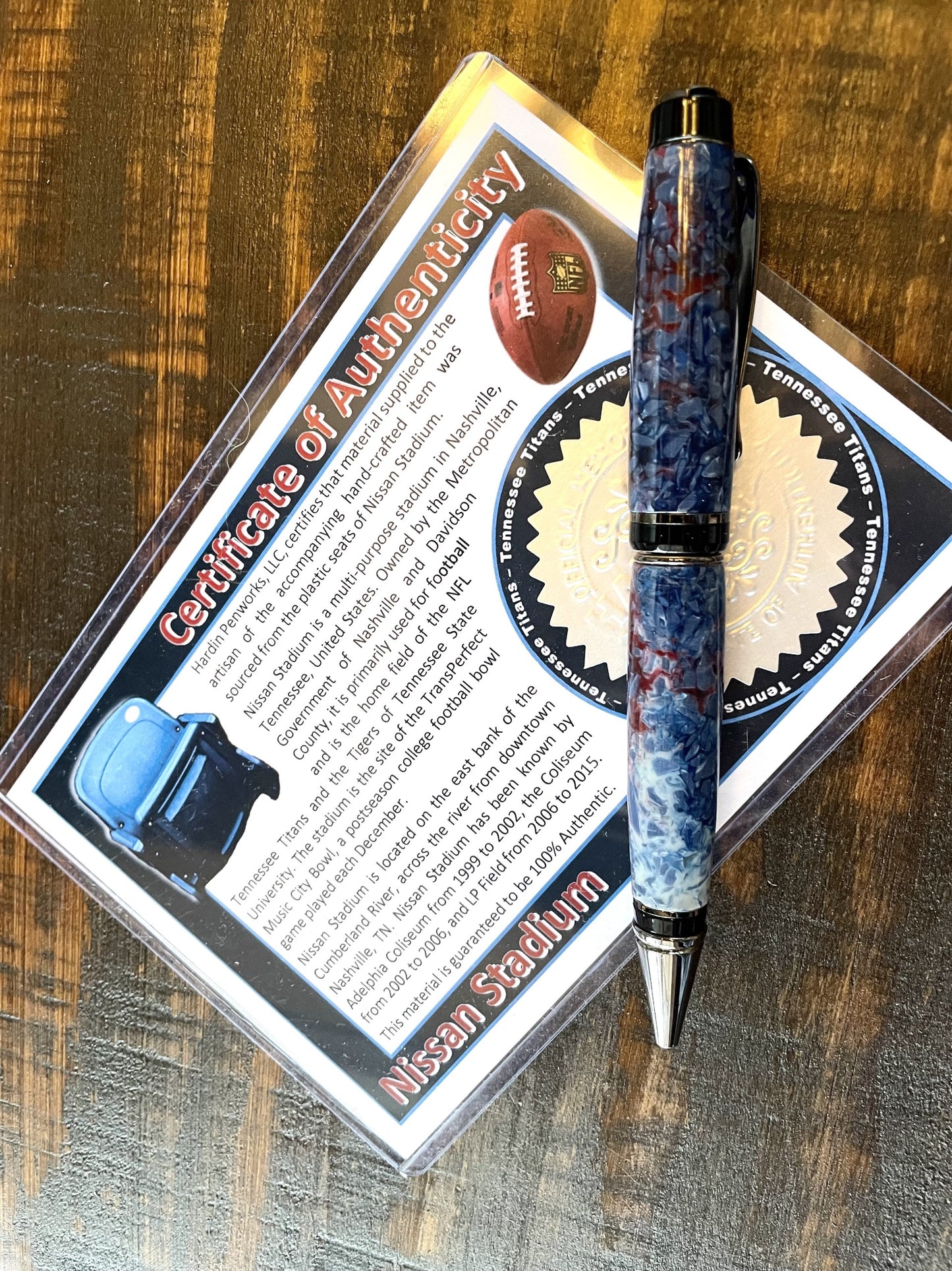 Stadium Series - Handmade Tennessee Titans Pen