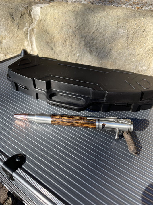 Handmade Bolt Action Pen with Rifle Case