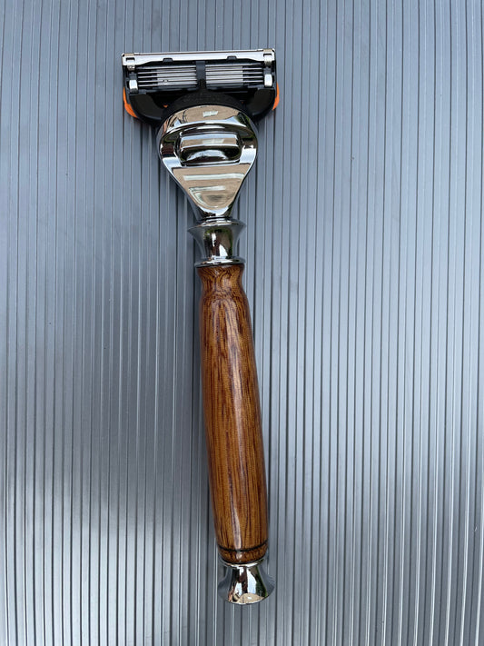 Custom Wood Handle Fusion Razor