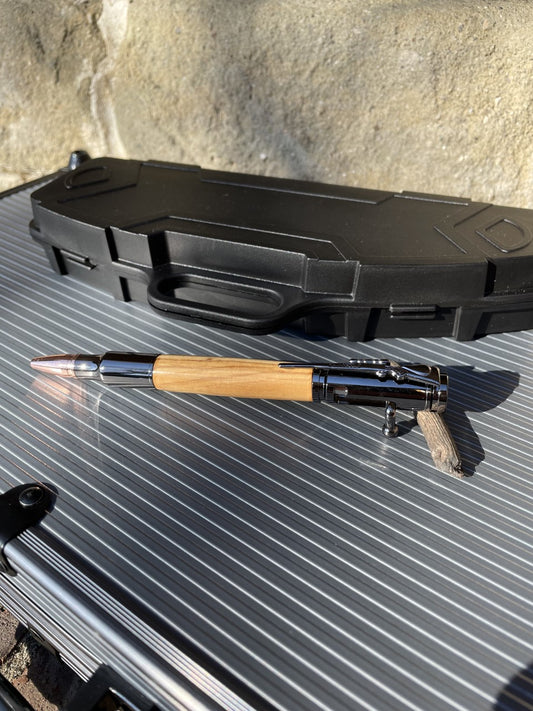 Handmade Bolt Action Pen with Rifle Case