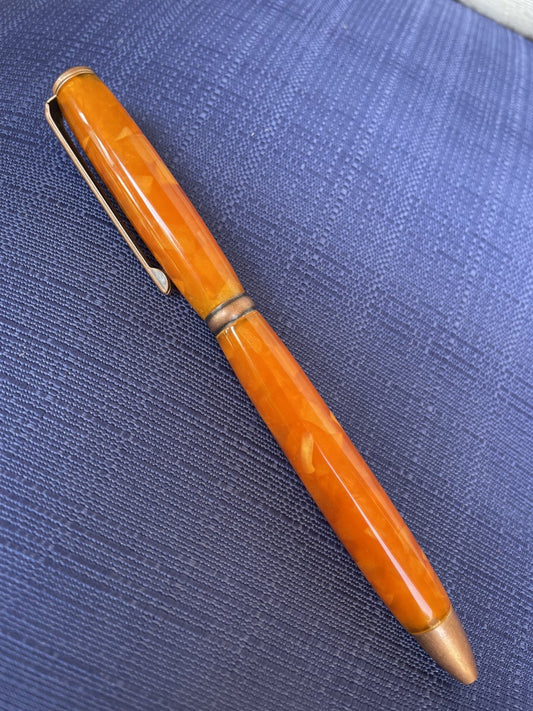 Custom Orange Acrylic Slim Style Executive Pen